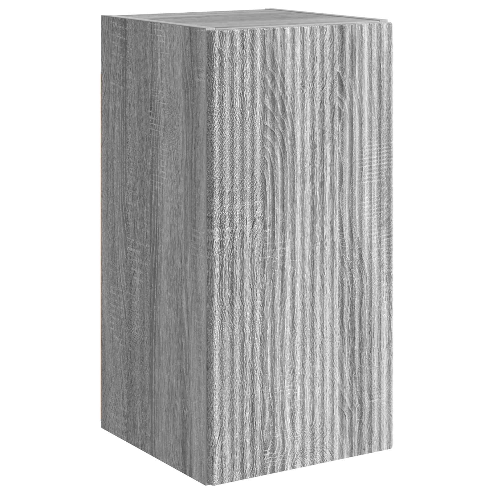 Tv-Meubelset Wandgemonteerd 6 Pcs Bewerkt Hout Grijs sonoma