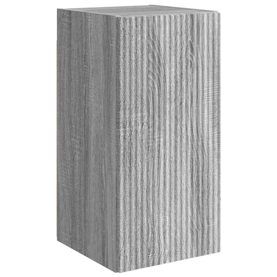 Tv-Meubelset Wandgemonteerd 6 Pcs Bewerkt Hout Grijs sonoma