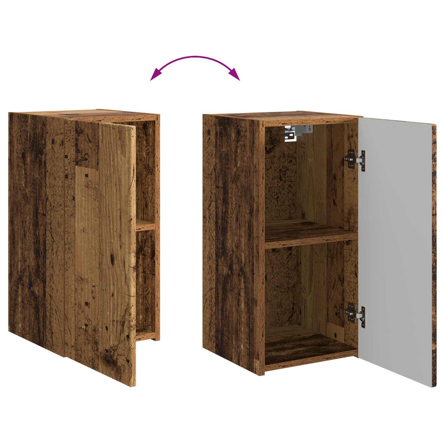 Tv-Meubelset Wandgemonteerd 6 Pcs Oudhout Bewerkt Hout Oud hout
