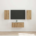 Tv-meubelset 6 stuks bewerkt hout Artisan eiken
