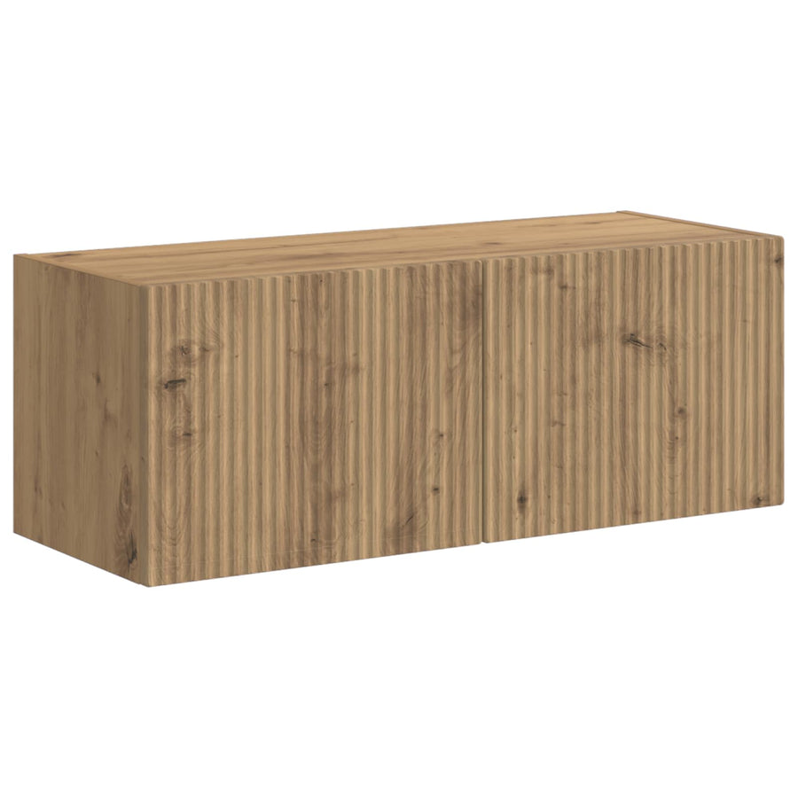 Tv-meubelset 6 st Artisan Eiken Bewerkt hout