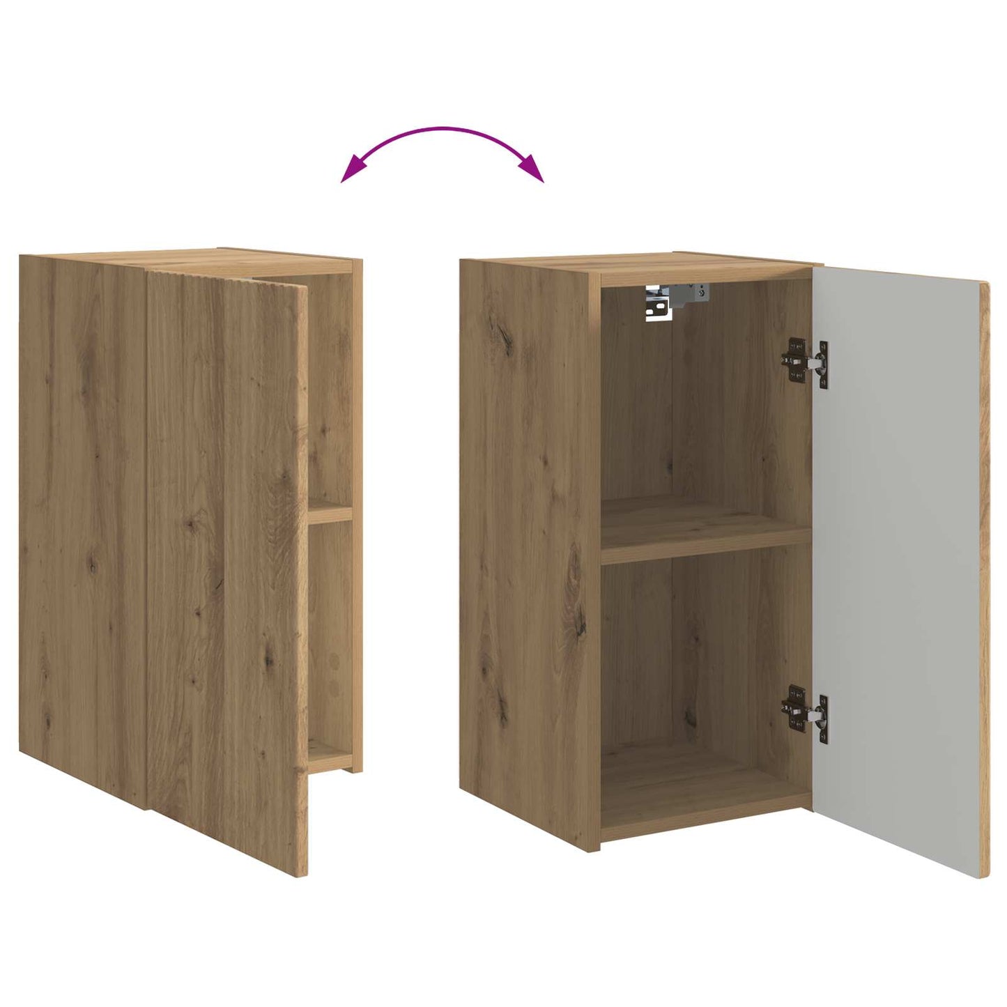 Tv-meubelset 6 st Artisan Eiken Bewerkt hout