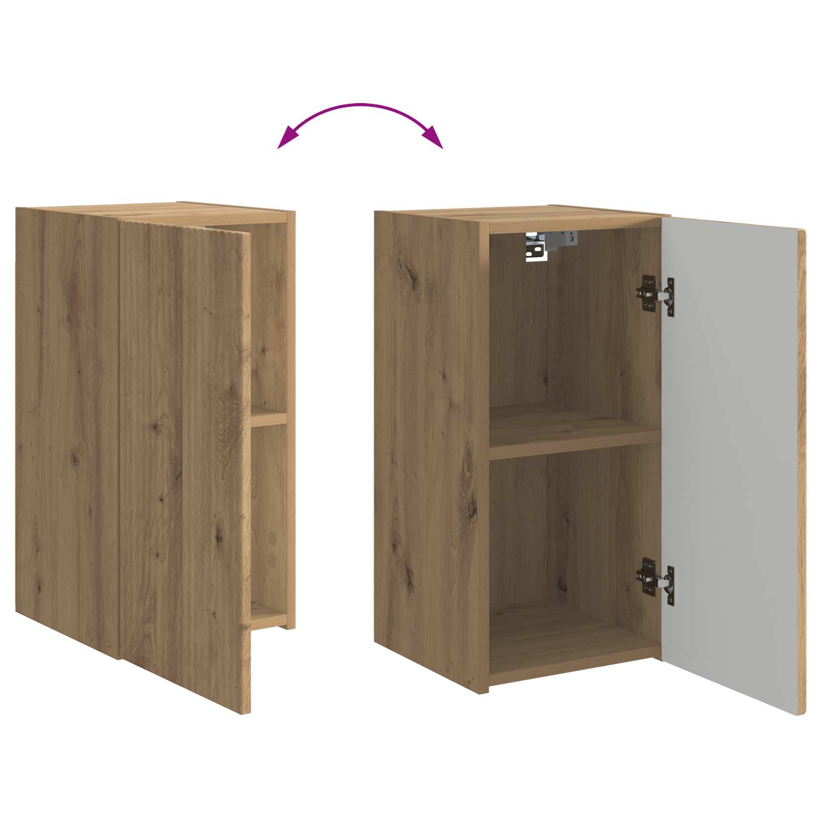 Tv-meubelset 6 st Artisan Eiken Bewerkt hout