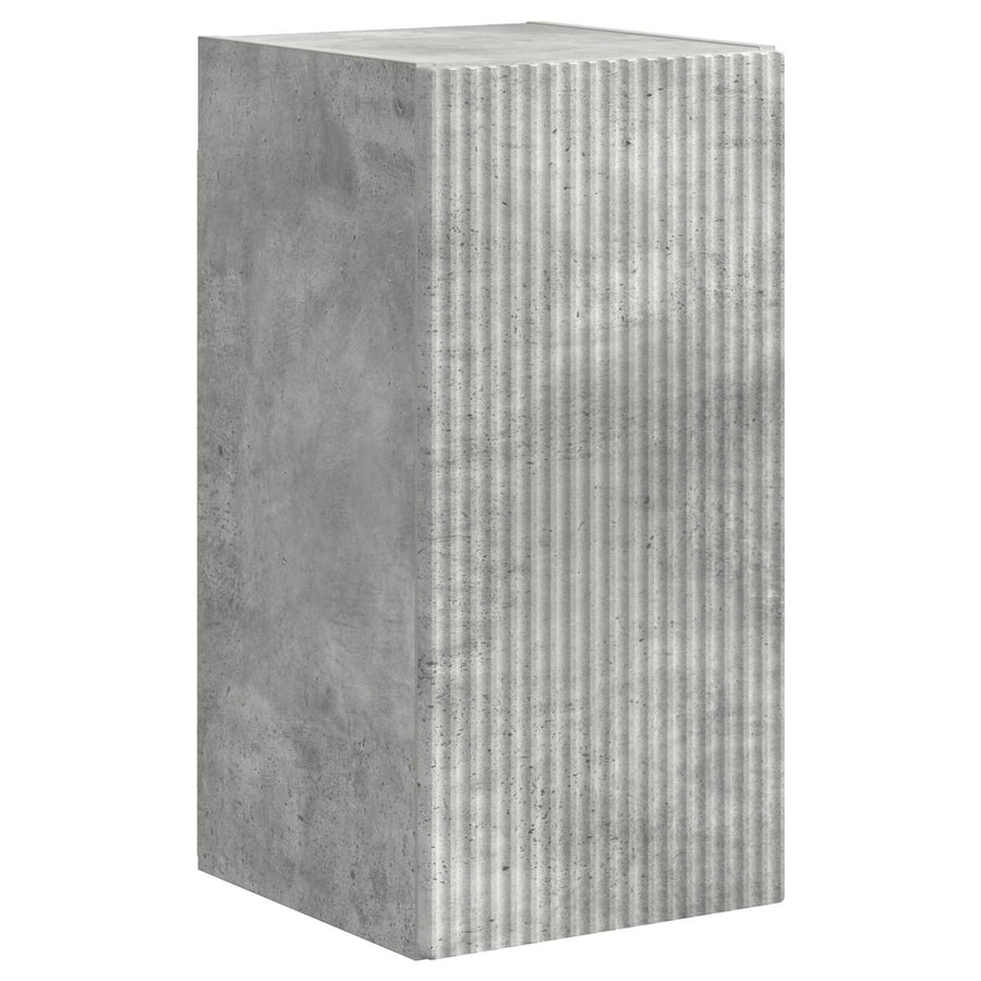 Tv-Meubelset Wandgemonteerd 3 Pcs Beton Grijs Bewerkt Hout Goud