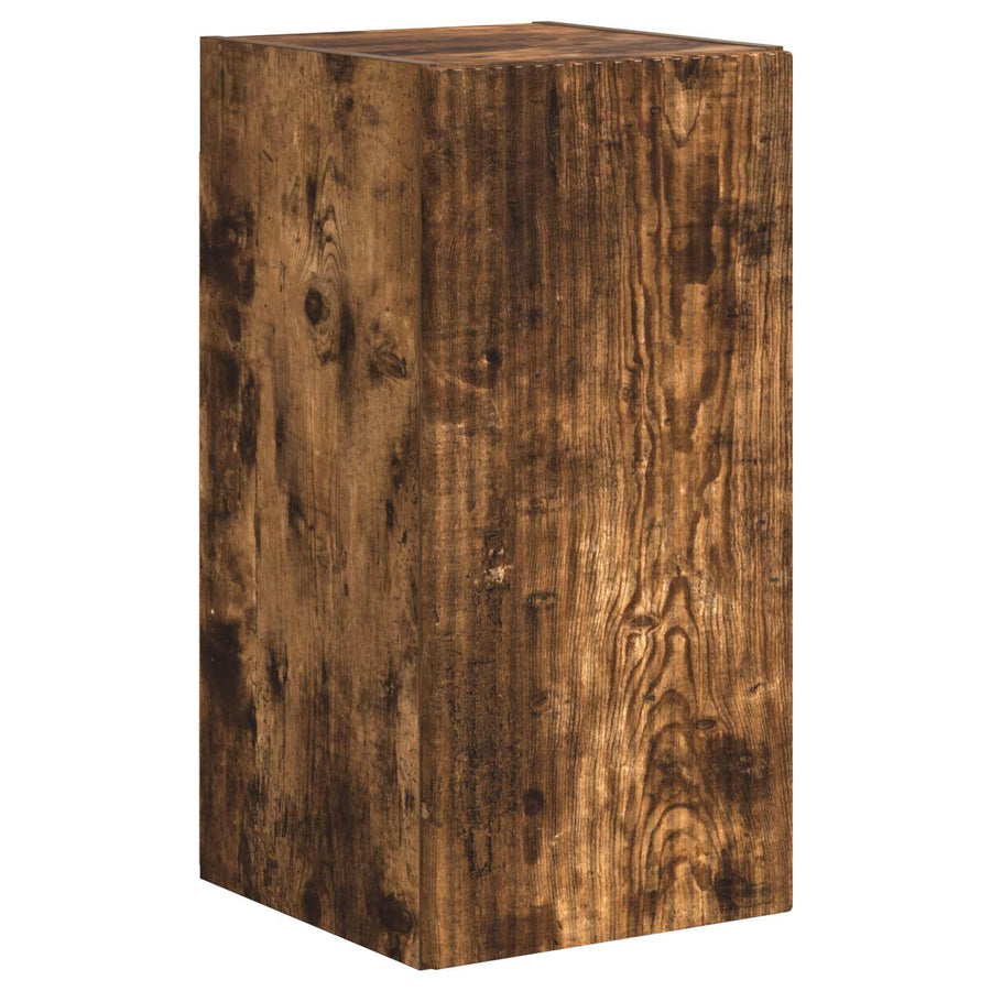 Tv-Meubelset Wandgemonteerd 3 Pcs Gerookt Eiken Bewerkt Hout Goud
