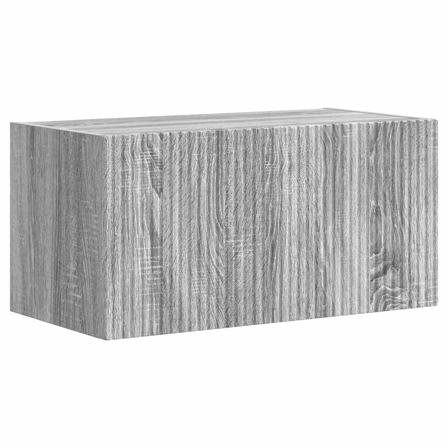 Tv-Meubelset Wandgemonteerd 3 Pcs Grijs Sonoma Bewerkt Hout Goud
