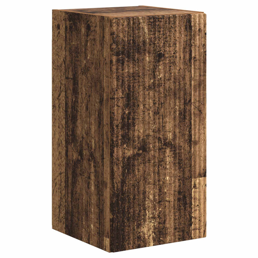 Tv-Meubelset Wandgemonteerd 3 Pcs Oudhout Bewerkt Hout Goud