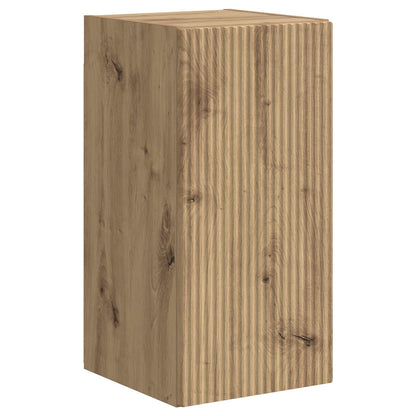 Tv-Meubelset Wandgemonteerd 3 Pcs Artisan Eiken Bewerkt Hout Goud