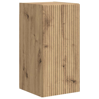 Tv-Meubelset Wandgemonteerd 4 Pcs Wit Bewerkt Hout Goud