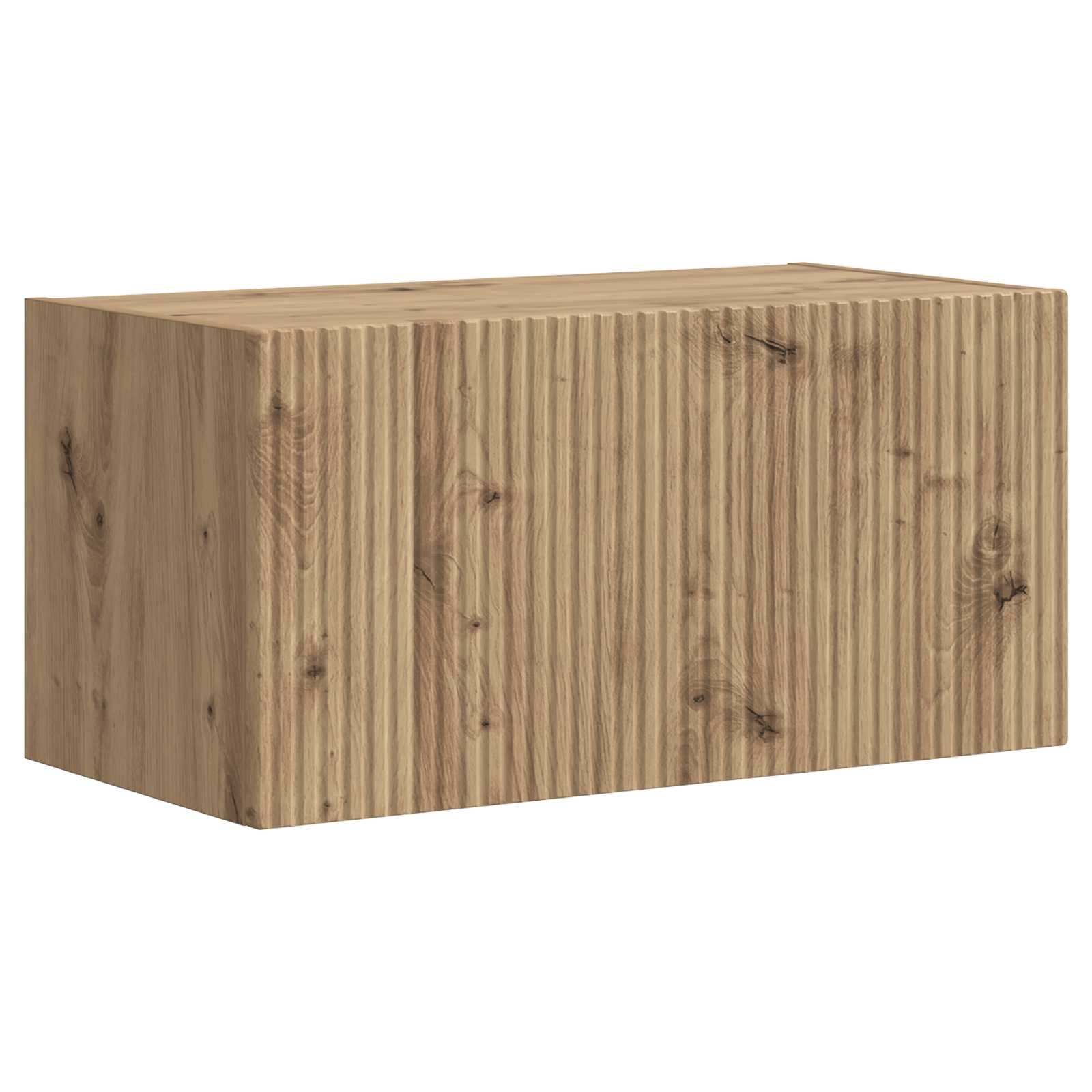 Tv-Meubelset Wandgemonteerd 4 Pcs Wit Bewerkt Hout Goud