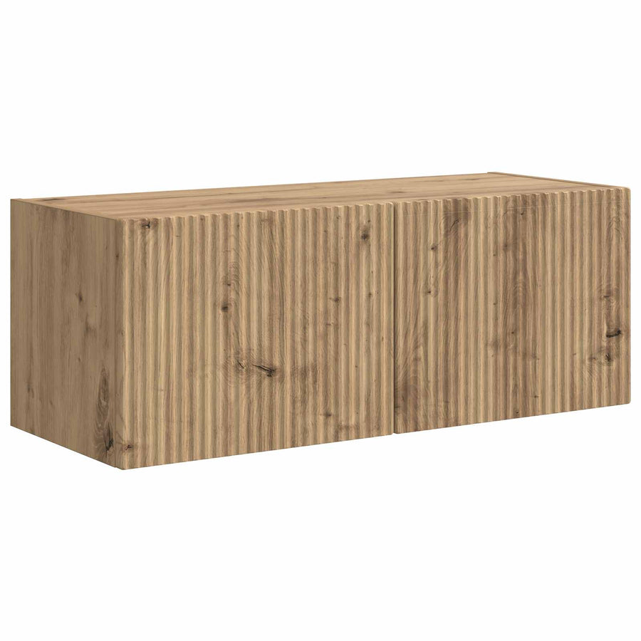 Tv-Meubelset Wandgemonteerd 4 Pcs Grijs Sonoma Bewerkt Hout Wit