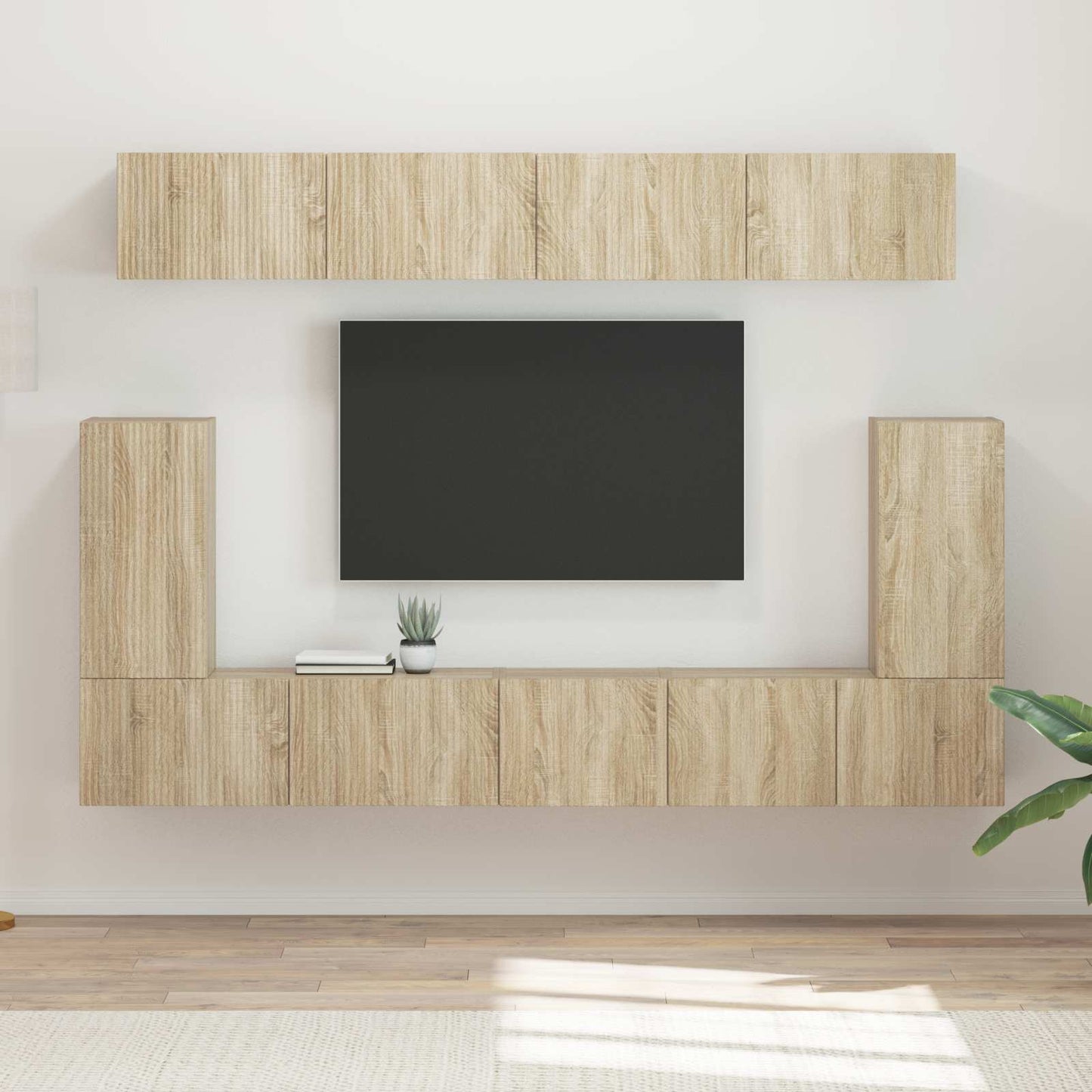 Tv-meubelset 5 st Sonoma Eiken Bewerkt hout