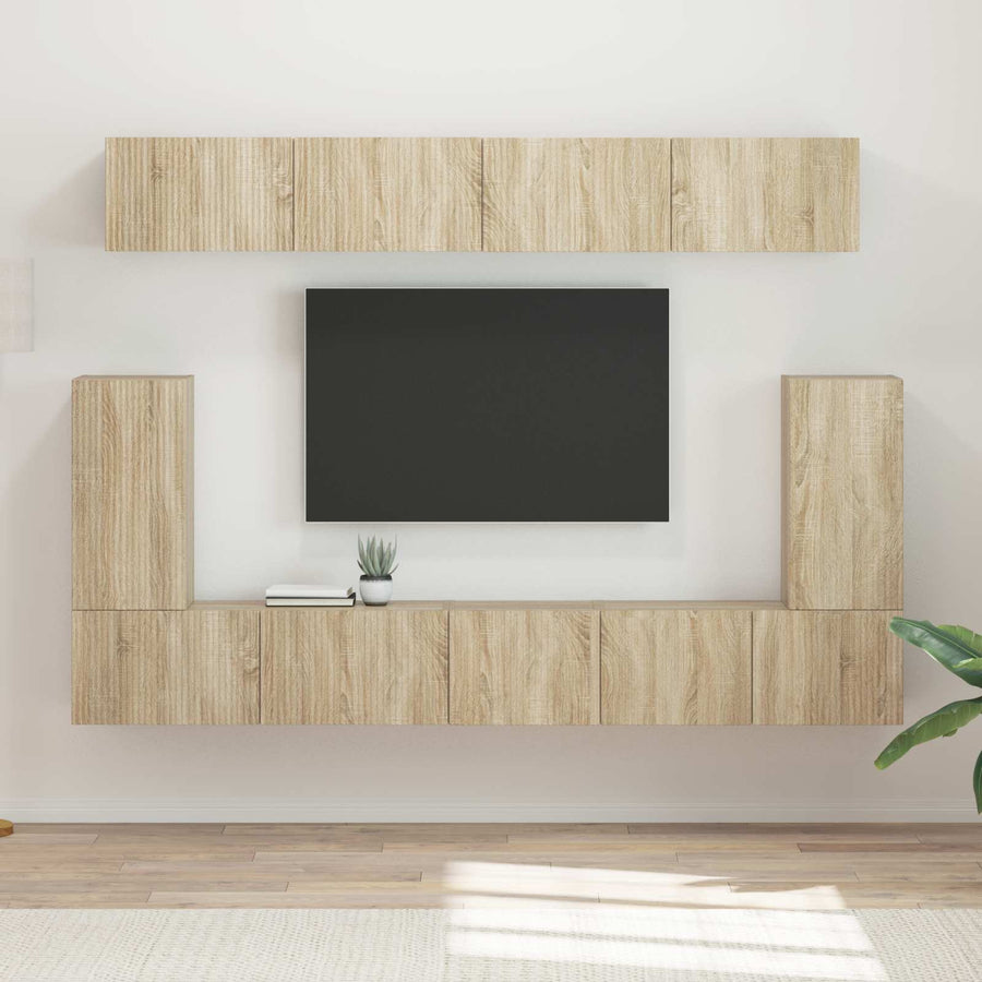 Tv-meubelset 5 st Sonoma Eiken Bewerkt hout