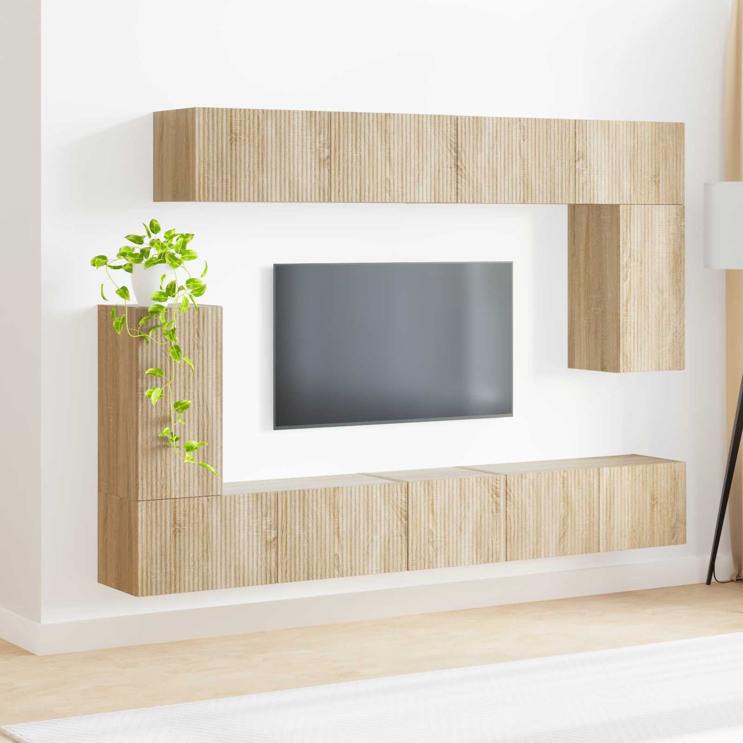 Tv-meubelset 5 st Sonoma Eiken Bewerkt hout