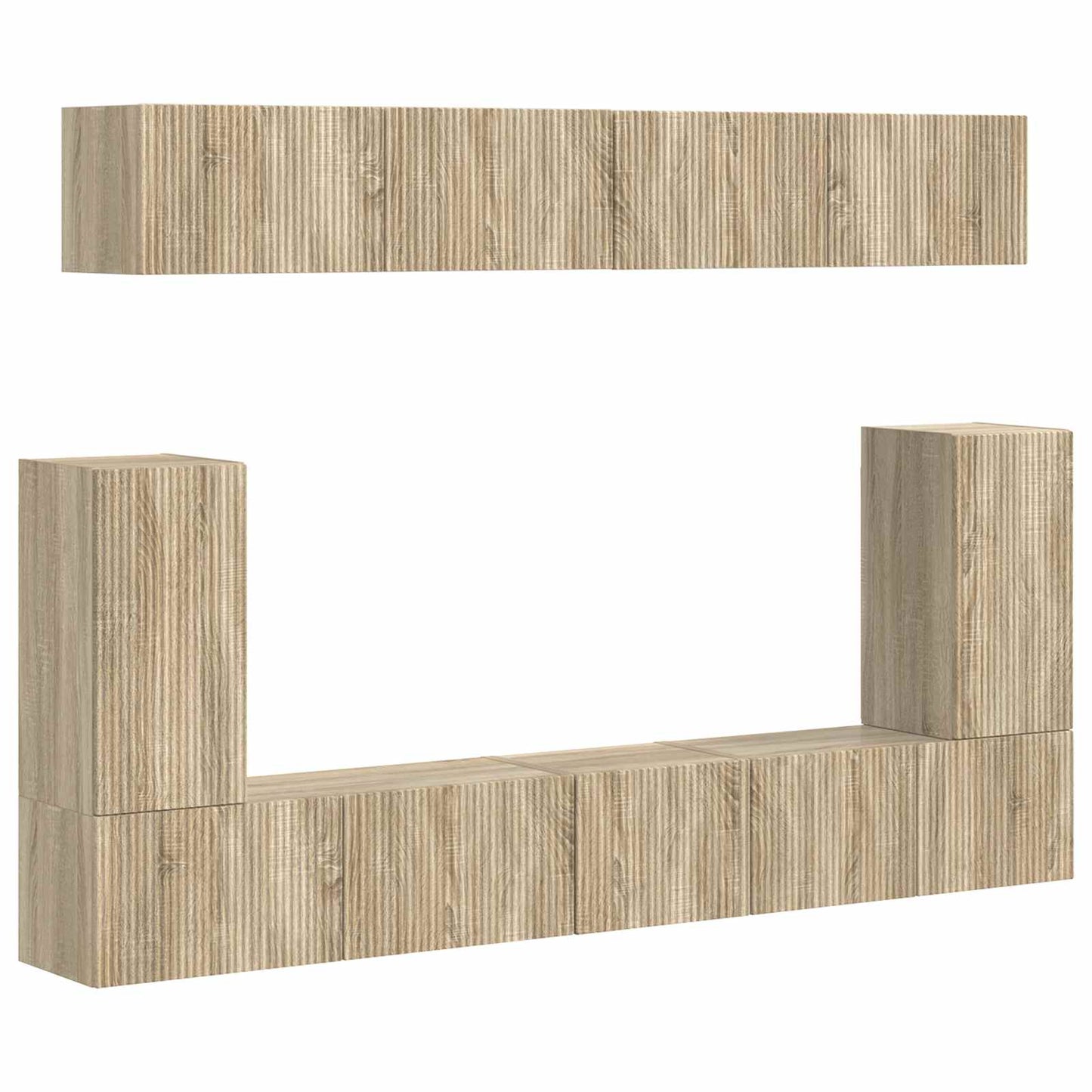 Tv-meubelset 5 st Sonoma Eiken Bewerkt hout