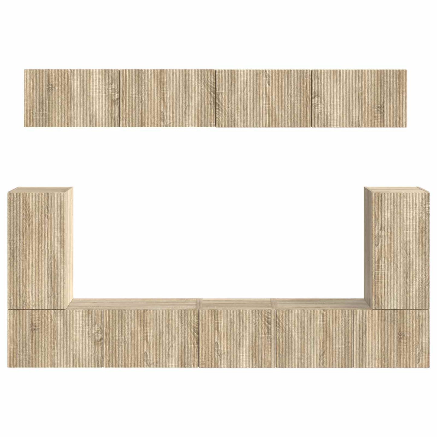 Tv-meubelset 5 st Sonoma Eiken Bewerkt hout