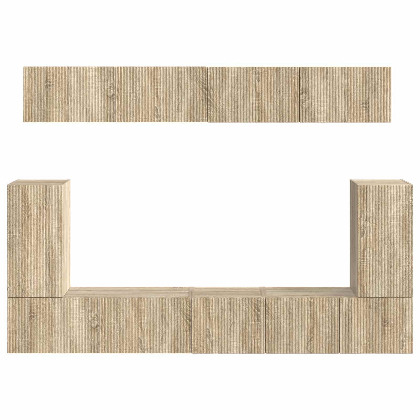 Tv-meubelset 5 st Sonoma Eiken Bewerkt hout