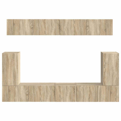 Tv-meubelset 5 st Sonoma Eiken Bewerkt hout