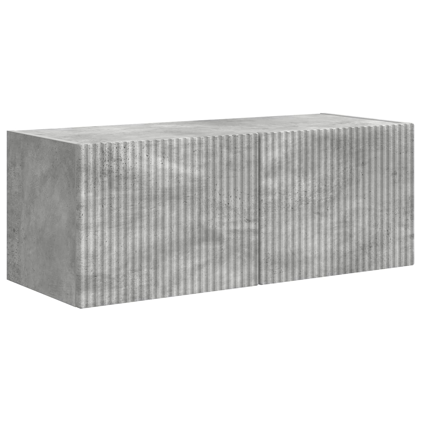 Tv-Meubelset Wandgemonteerd 5 Pcs Beton Grijs Bewerkt Hout Goud