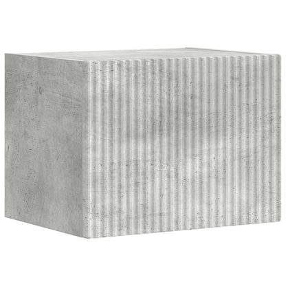 Tv-Meubelset Wandgemonteerd 5 Pcs Beton Grijs Bewerkt Hout Goud