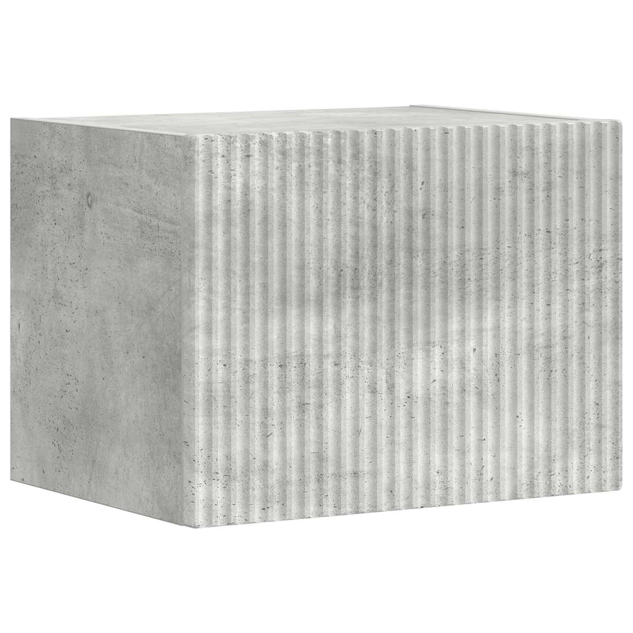 Tv-Meubelset Wandgemonteerd 5 Pcs Beton Grijs Bewerkt Hout Goud