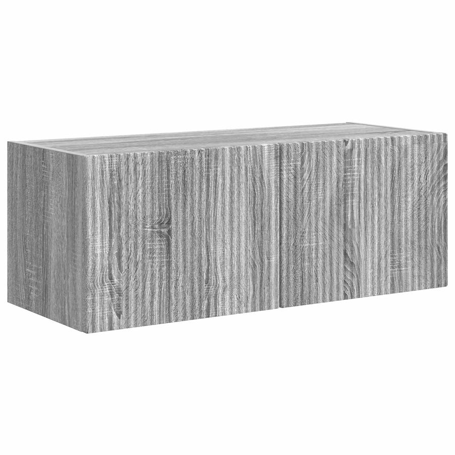 Tv-Meubelset Wandgemonteerd 5 Pcs Grijs Sonoma Bewerkt Hout Goud