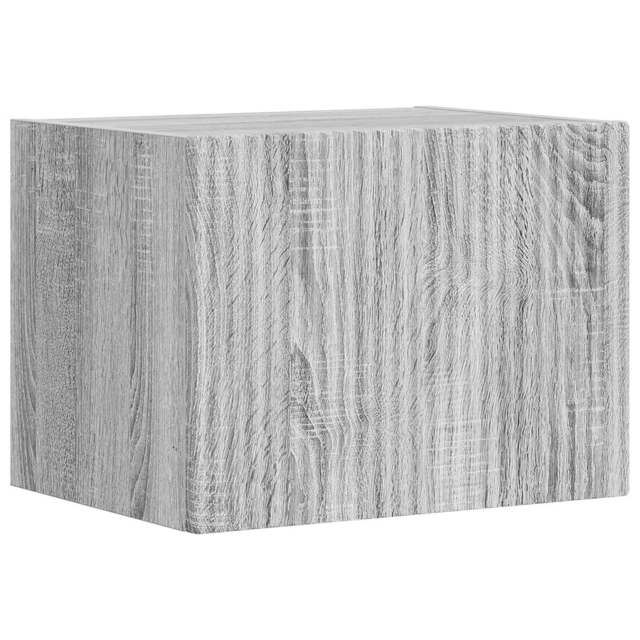 Tv-Meubelset Wandgemonteerd 5 Pcs Grijs Sonoma Bewerkt Hout Goud