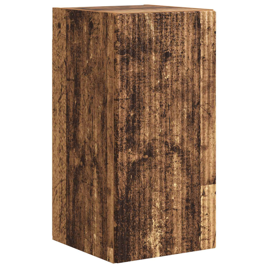 Tv-Meubelset Wandgemonteerd 5 Pcs Oudhout Bewerkt Hout Goud