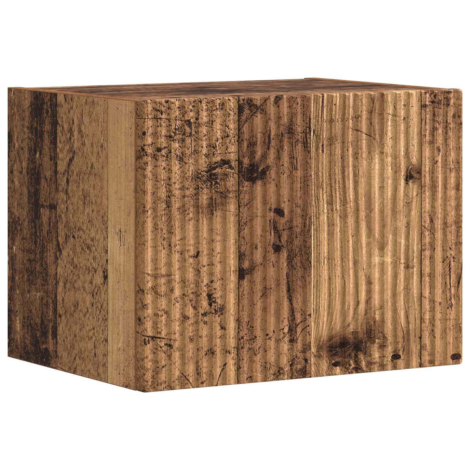 Tv-Meubelset Wandgemonteerd 5 Pcs Oudhout Bewerkt Hout Goud