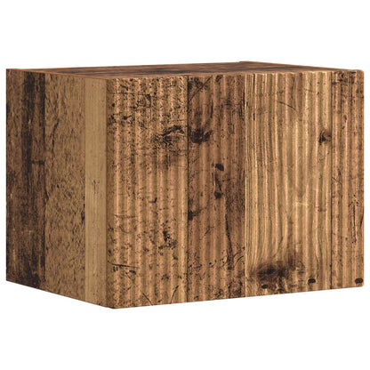 Tv-Meubelset Wandgemonteerd 5 Pcs Oudhout Bewerkt Hout Goud