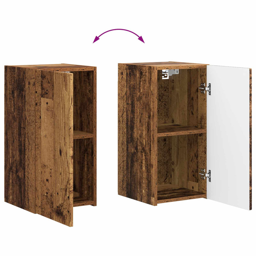 Tv-Meubelset Wandgemonteerd 5 Pcs Oudhout Bewerkt Hout Goud