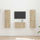Tv-meubel set 3 stuks Sonoma eiken