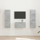 Tv-meubel 3 stuks beton grijs