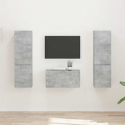 Tv-meubel 3 stuks beton grijs