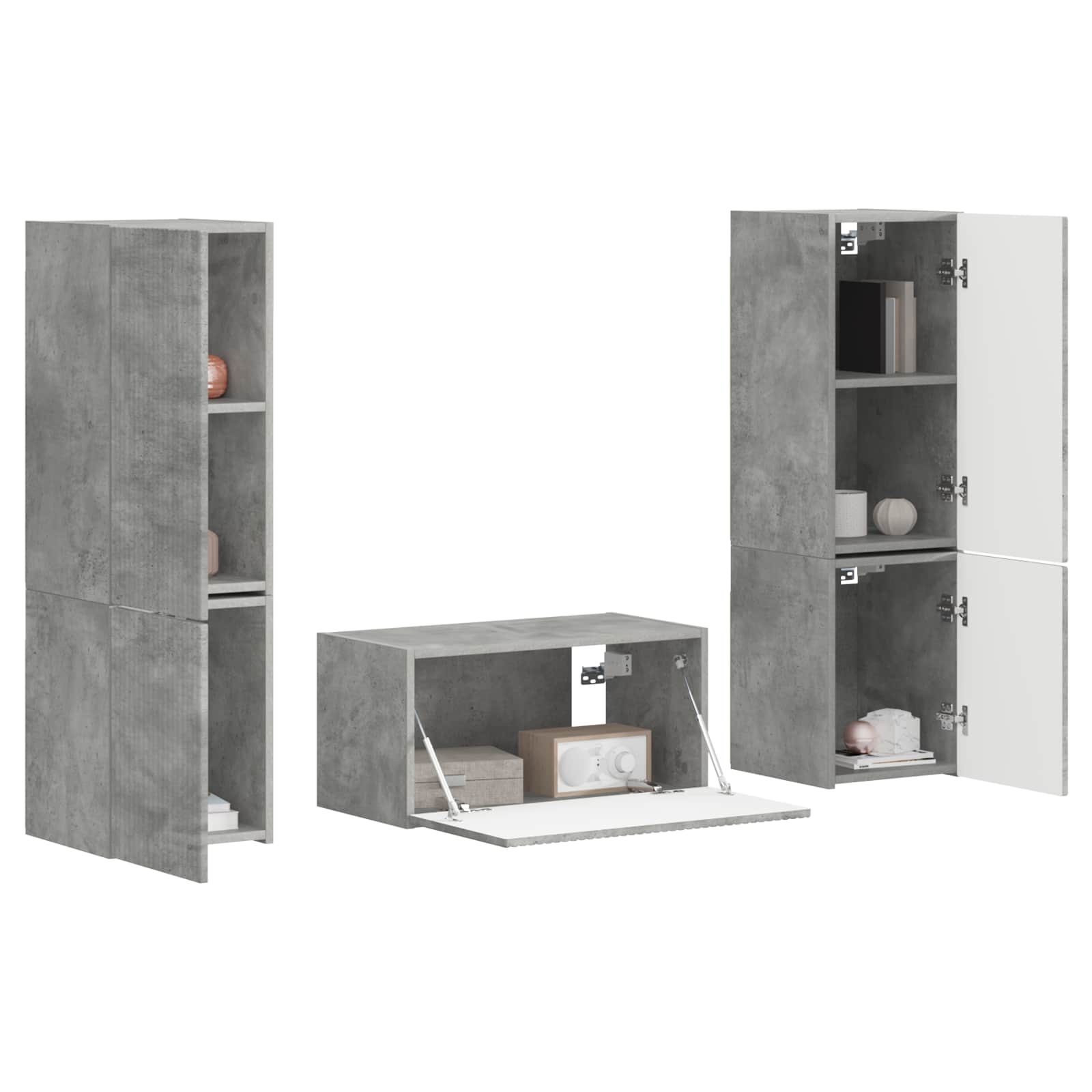3 Pcs Beton Grijs Betongrijs