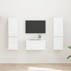 Tv-meubel set 3 stuks hoogglans wit