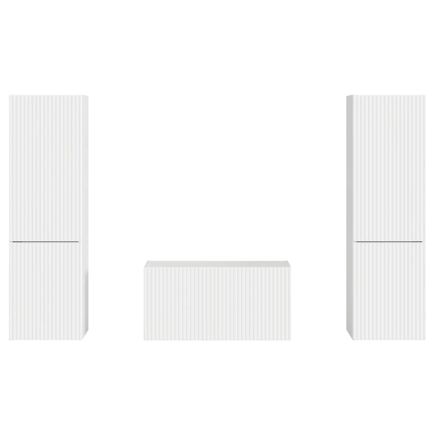 3 Pcs Hoogglans wit