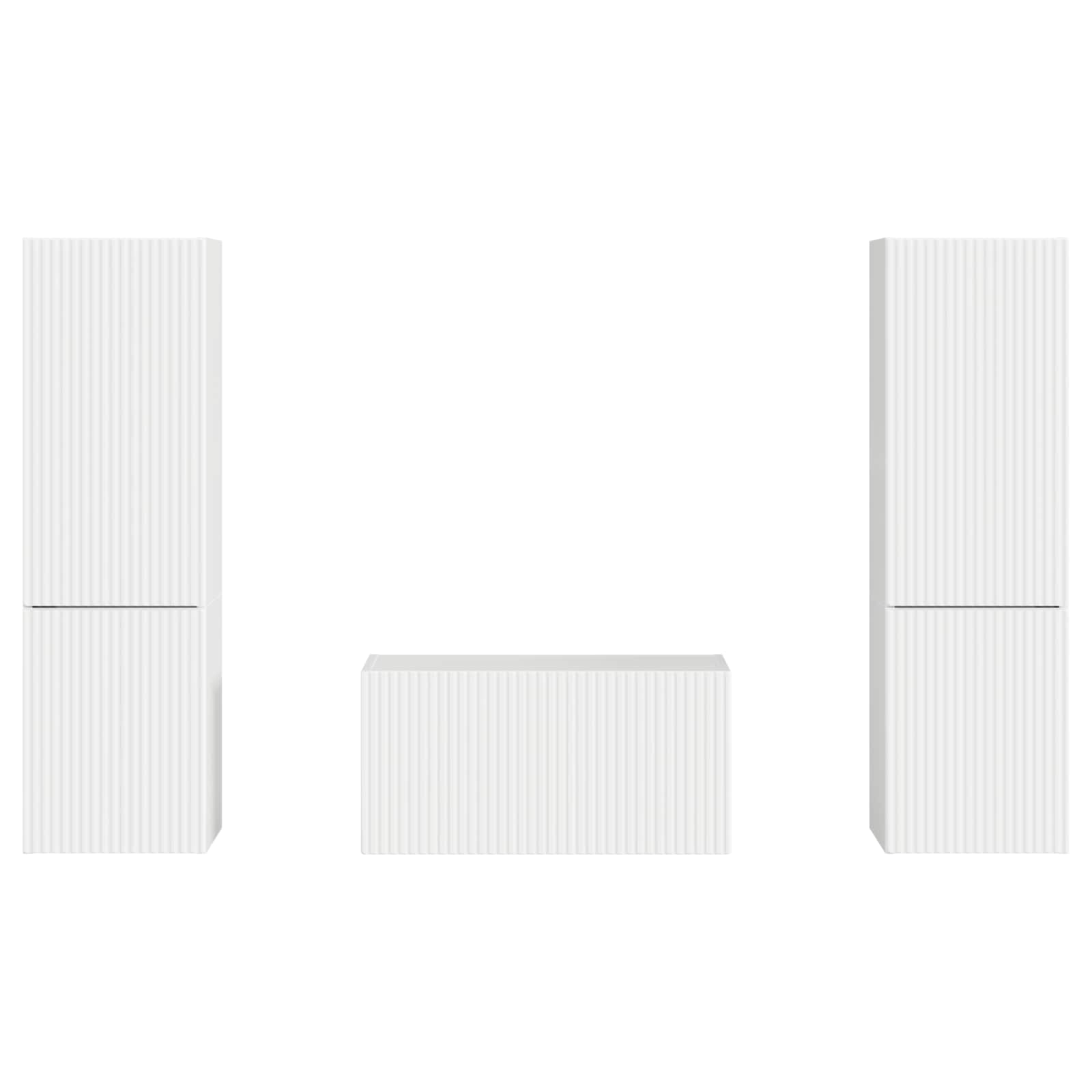 3 Pcs Hoogglans wit