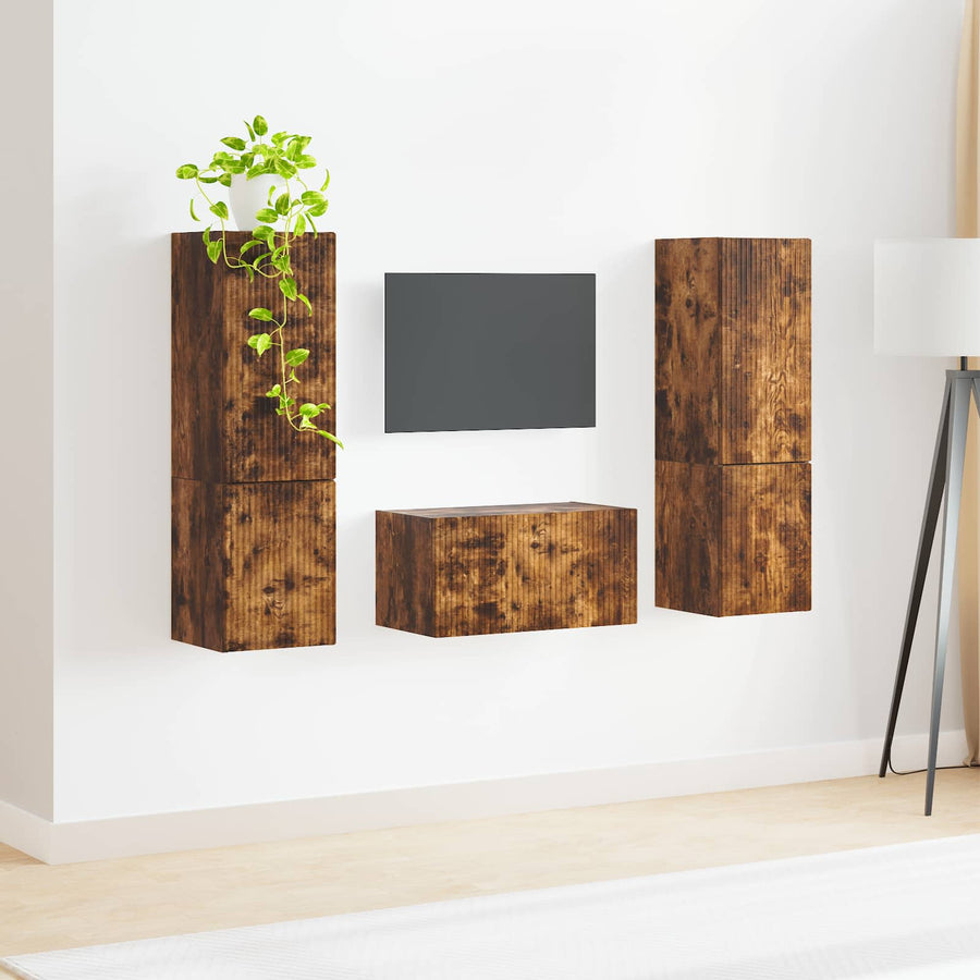 3 Pcs Gerookt eiken