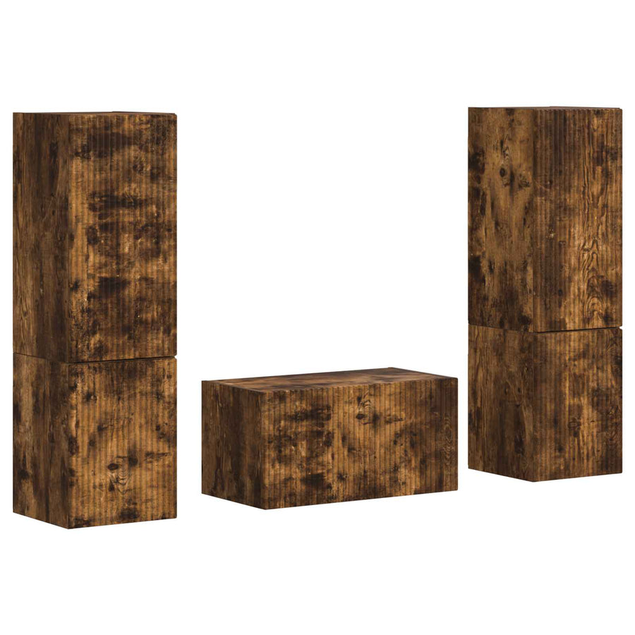 3 Pcs Gerookt eiken