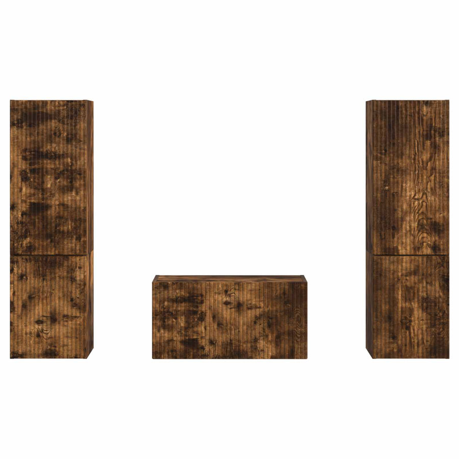3 Pcs Gerookt eiken