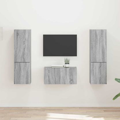 3 Pcs Grijs sonoma