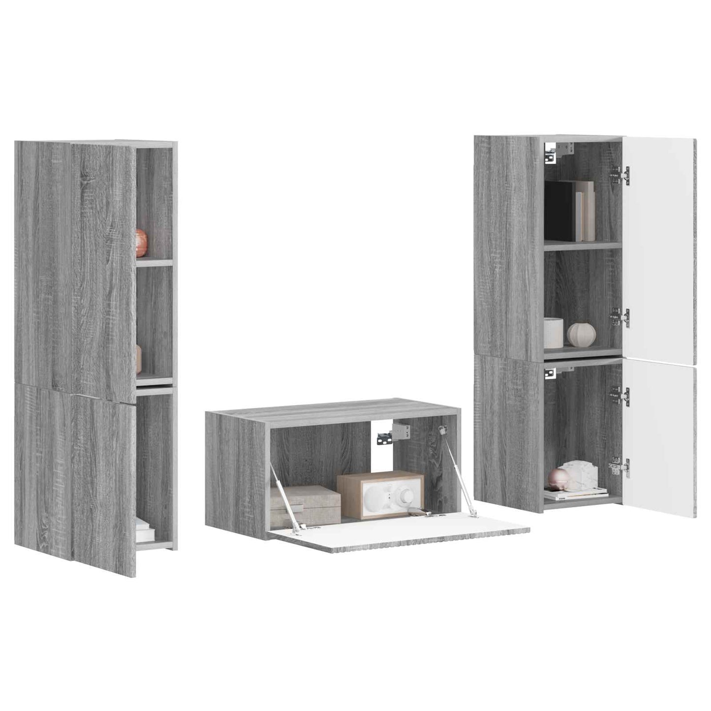 3 Pcs Grijs sonoma