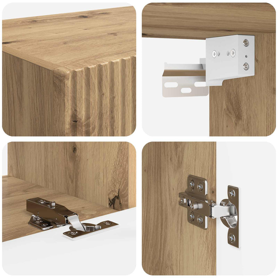 3 Pcs Artisan Eiken artisanaal eikenkleurig