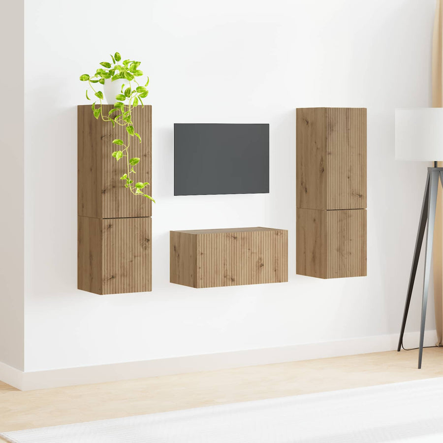 3 Pcs Artisan Eiken artisanaal eikenkleurig