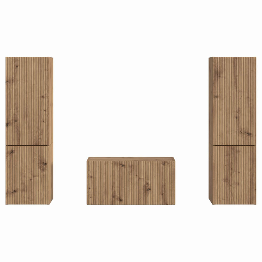 3 Pcs Artisan Eiken artisanaal eikenkleurig