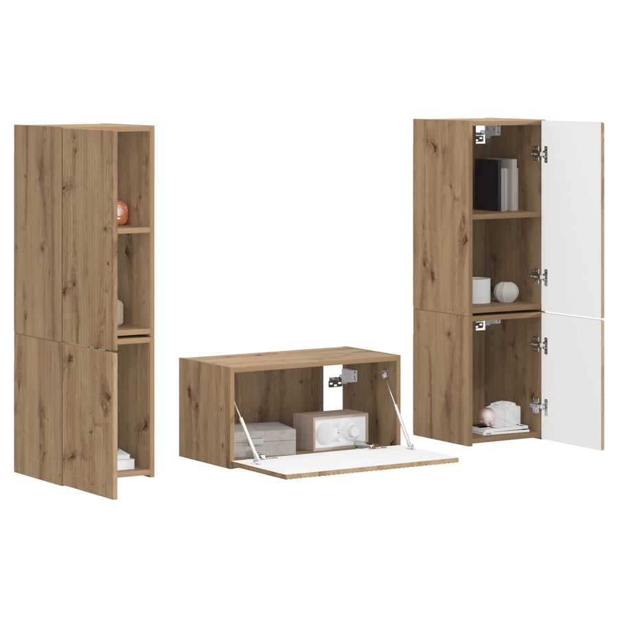 3 Pcs Artisan Eiken artisanaal eikenkleurig