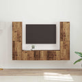 Tv-meubelset 6 pcs Oud Hout Bewerkt hout