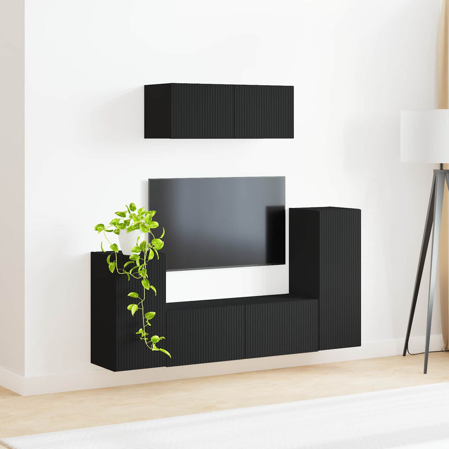 4 Pcs Zwart