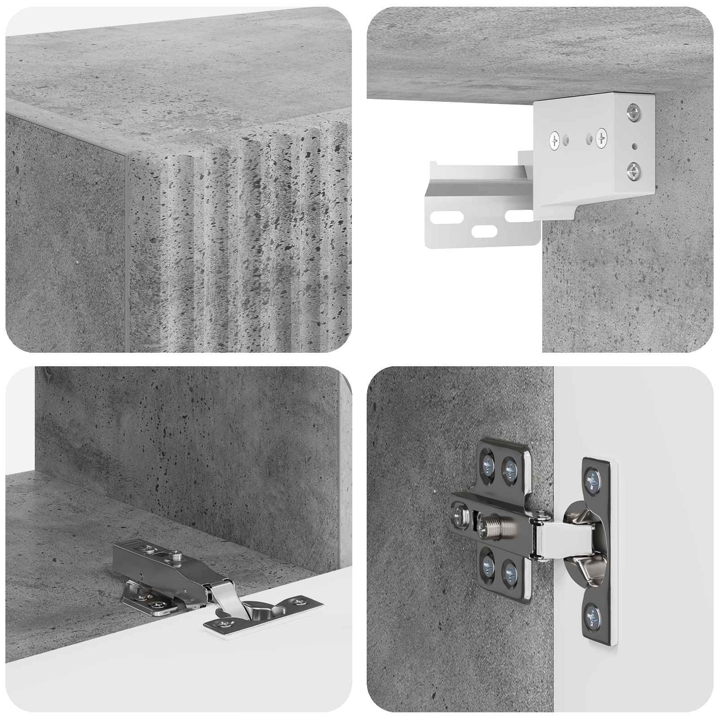 4 Pcs Beton Grijs Betongrijs